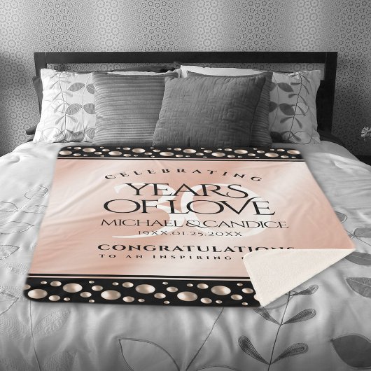 Elegant 30th Pearl Wedding Jubileum Sherpa Deken