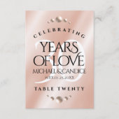 Elegant 30th Pearl Wedding Jubileum Table Kaart (Voorkant)