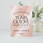 Elegant 30th Pearl Wedding Jubileum Table Kaart (Staand voorkant)