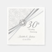Elegant 30th Wedding Jubileum Design Servet (Voorkant)