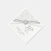 Elegant 30th Wedding Jubileum Design Servet (Hoek)