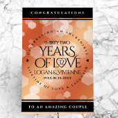 Elegant 32e Bronze Wedding Jubileum Acryl Bord