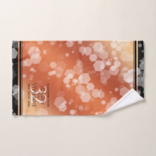 Elegant 32e Bronze Wedding Jubileum Bad Handdoek (Handdoek)