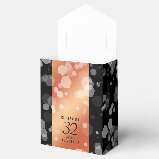 Elegant 32e Bronze Wedding Jubileum Bedankdoosjes (Geopend)