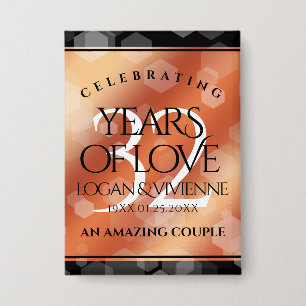 Elegant 32e Bronze Wedding Jubileum Button