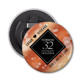 Elegant 32e Bronze Wedding Jubileum Button Flesopener (Voorkant)