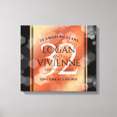 Elegant 32e Bronze Wedding Jubileum Canvas Afdruk (Voorkant)