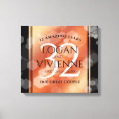 Elegant 32e Bronze Wedding Jubileum Canvas Afdruk (Voorkant)