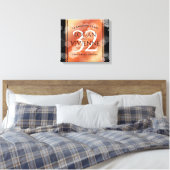 Elegant 32e Bronze Wedding Jubileum Canvas Afdruk (Insitu (Slaapkamer))