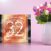 Elegant 32e Bronze Wedding Jubileum Canvas Afdruk