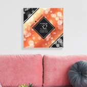 Elegant 32e Bronze Wedding Jubileum Canvas Afdruk (Insitu (Woonkamer))