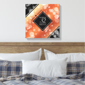 Elegant 32e Bronze Wedding Jubileum Canvas Afdruk (Insitu (Slaapkamer))