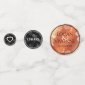 Elegant 32e Bronze Wedding Jubileum Confetti (Achterkanten)