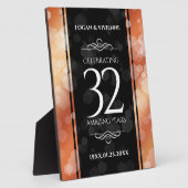 Elegant 32e Bronze Wedding Jubileum Fotoplaat (Zijkant)