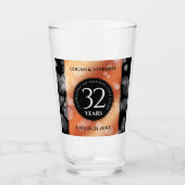 Elegant 32e Bronze Wedding Jubileum Glas (Voorkant)