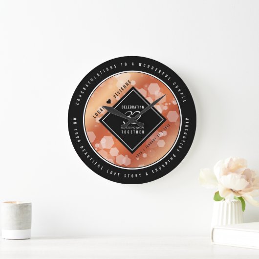 Elegant 32e Bronze Wedding Jubileum Grote Klok (Huis)