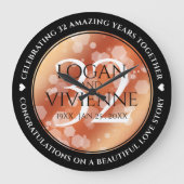 Elegant 32e Bronze Wedding Jubileum Grote Klok (Voorkant)