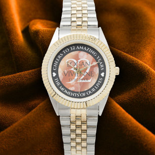 Elegant 32e Bronze Wedding Jubileum Horloge
