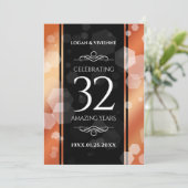 Elegant 32e Bronze Wedding Jubileum Kaart (Staand voorkant)
