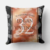 Elegant 32e Bronze Wedding Jubileum Kussen (Achterkant)