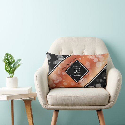 Elegant 32e Bronze Wedding Jubileum Kussen (Stoel)