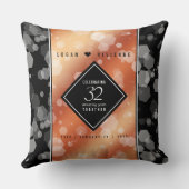 Elegant 32e Bronze Wedding Jubileum Kussen (Achterkant)