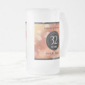 Elegant 32e Bronze Wedding Jubileum Matglas Bierpul (Voorkant rechts)