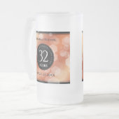 Elegant 32e Bronze Wedding Jubileum Matglas Bierpul (Voorkant links)