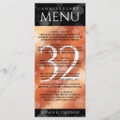 Elegant 32e Bronze Wedding Jubileum Menu (Voorkant)