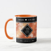 Elegant 32e Bronze Wedding Jubileum Mok (Links)