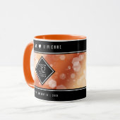 Elegant 32e Bronze Wedding Jubileum Mok (Voorkant links)