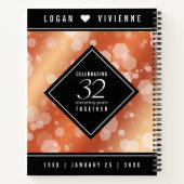 Elegant 32e Bronze Wedding Jubileum Notitieboek (Achterkant)
