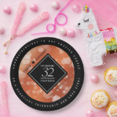 Elegant 32e Bronze Wedding Jubileum Papieren Bordje (Feest)