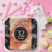 Elegant 32e Bronze Wedding Jubileum Papieren Bordje (Feest)