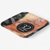 Elegant 32e Bronze Wedding Jubileum Papieren Bordje (Gebogen)