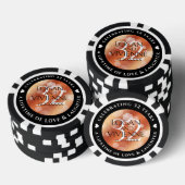 Elegant 32e Bronze Wedding Jubileum Poker Chips (Opstapeling)
