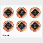 Elegant 32e Bronze Wedding Jubileum Ronde Sticker (Vel)