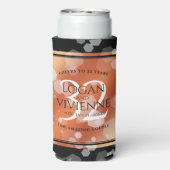 Elegant 32e Bronze Wedding Jubileum Seltzer Blikjeskoeler (Seltzer Achterkant)