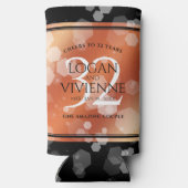 Elegant 32e Bronze Wedding Jubileum Seltzer Blikjeskoeler (Achterkant)