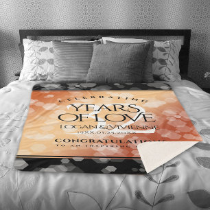 Elegant 32e Bronze Wedding Jubileum Sherpa Deken