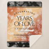 Elegant 32e Bronze Wedding Jubileum Sherpa Deken (Voorkant)