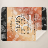 Elegant 32e Bronze Wedding Jubileum Sherpa Deken (Voorkant (horizontaal))