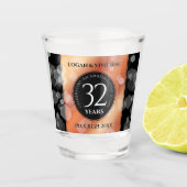 Elegant 32e Bronze Wedding Jubileum Shot Glas (Voorkant)