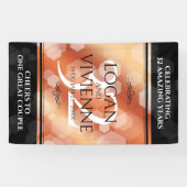 Elegant 32e Bronze Wedding Jubileum Spandoek (Horizontaal)