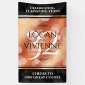 Elegant 32e Bronze Wedding Jubileum Spandoek (Verticaal)