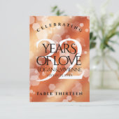 Elegant 32e Bronze Wedding Jubileum Table Kaart (Staand voorkant)