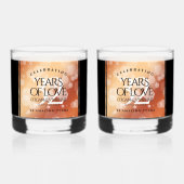 Elegant 32e Bronze Wedding Jubileum Whisky Glas (Achterkant)