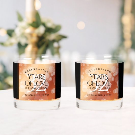 Elegant 32e Bronze Wedding Jubileum Whisky Glas (Insitu (Huwelijk))