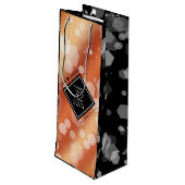 Elegant 32e Bronze Wedding Jubileum Wijn Cadeautas (Achterkant Gekanteld)