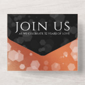 Elegant 32e Bronzen Huwelijksjubileum All In One Uitnodiging (Achterkant)